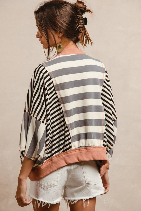 Mama Letter Patches Stripes