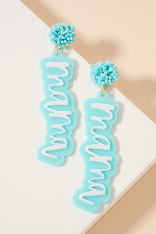 MAMA Dangle Post Earrings