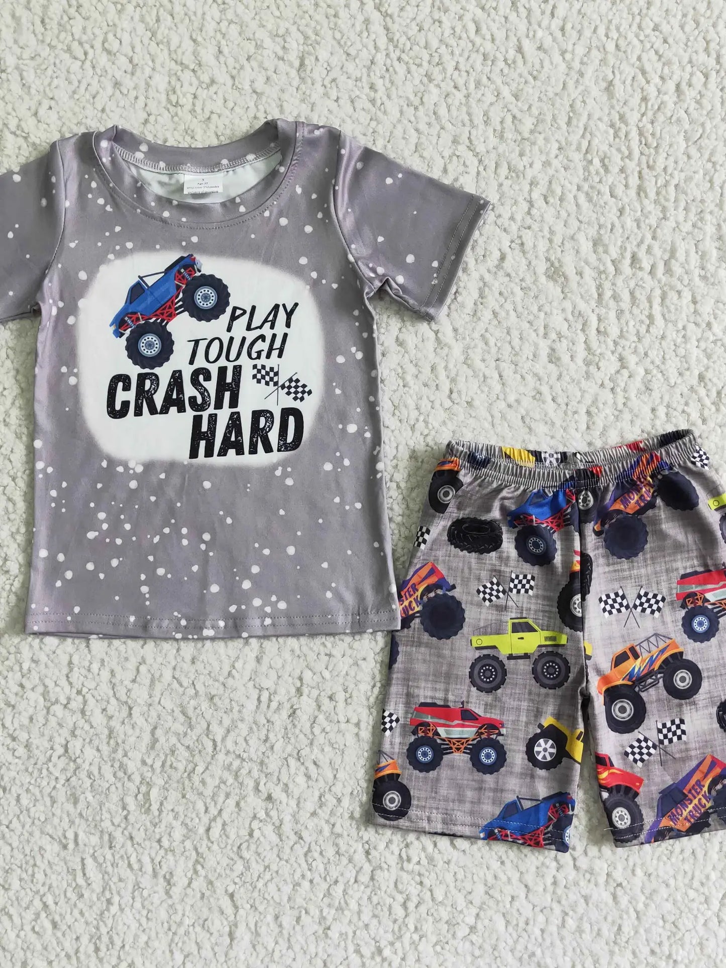 Play touch crash hard truck kids boy clothes